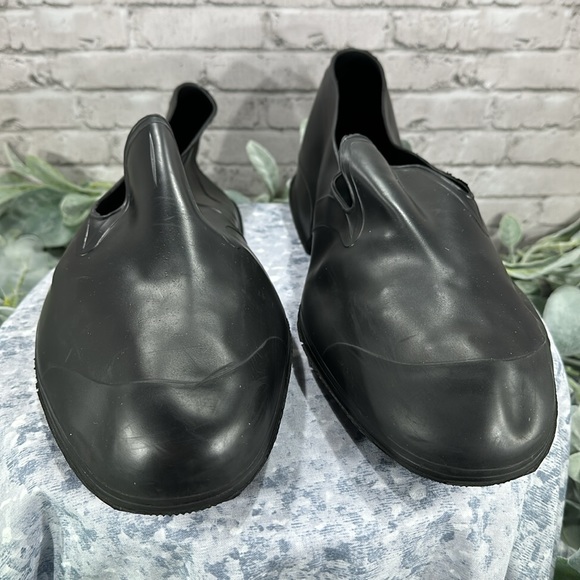 Tingly Black Rubber Over-Shoe Dress Shoe Galoshes Men’s Extra Large❄️VGUC❄️ - Picture 2 of 10